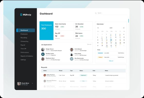 Dashboard absensi dan HRIS